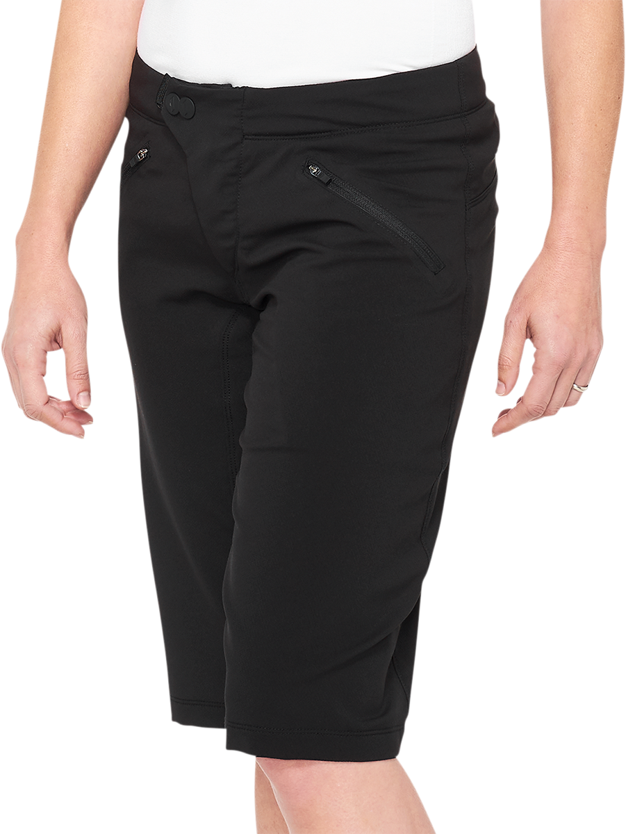 100% Women's Ridecamp Shorts - Black - XL 40037-00003