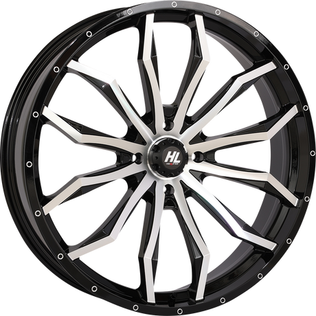 HIGH LIFTER Wheel - HL21 - Front/Rear - Gloss Black w/Machined - 24x7 - 4/137 - 4+3 (+10 mm) 24HL21-1137