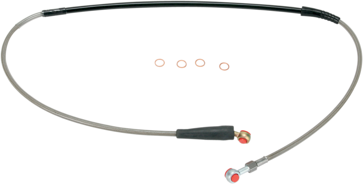 MOOSE RACING Brake Line - Front - Stainless Steel - Honda H02-1-029/P