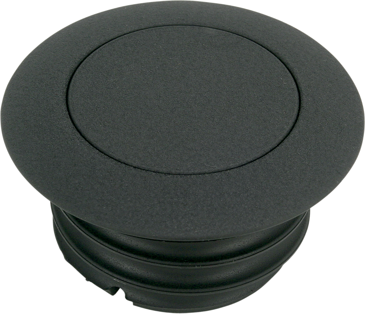 DRAG SPECIALTIES Gas Cap - Non-Vented Pop-Up - Black Wrinkle 03-329B-B