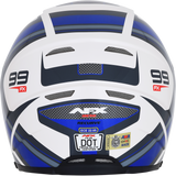 AFX FX-99 Helmet - Recurve - Pearl White/Blue - Large 0101-11123