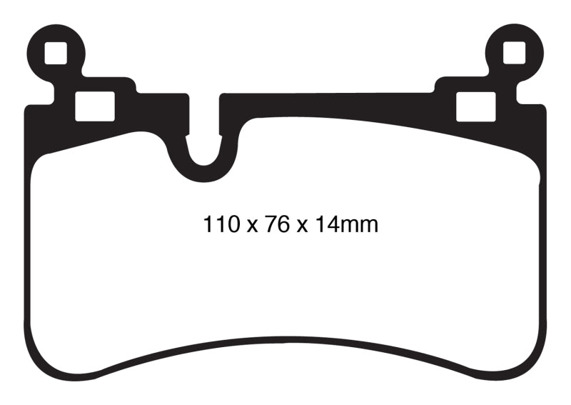 EBC 08-13 Mercedes-Benz C63 AMG (W204) 6.2 Redstuff Rear Brake Pads DP31839C