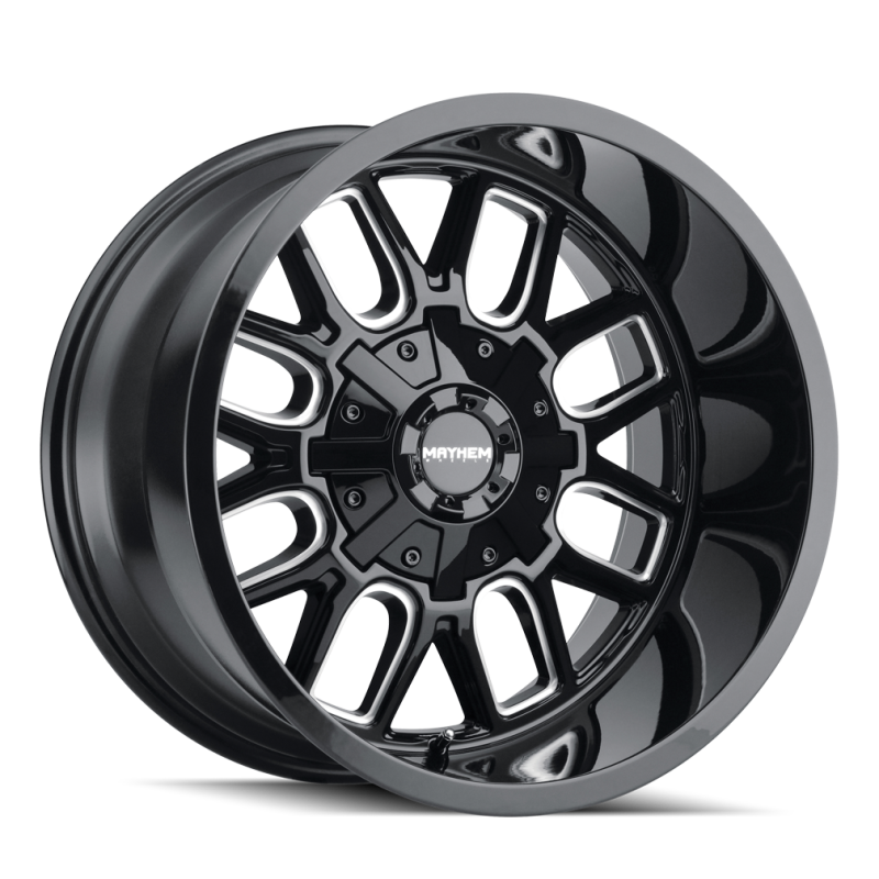 Mayhem 8107 Cogent 22x10 / 8x165.1 BP / -19mm Offset / 130.8mm Hub Black w/ Milled Spokes Wheel