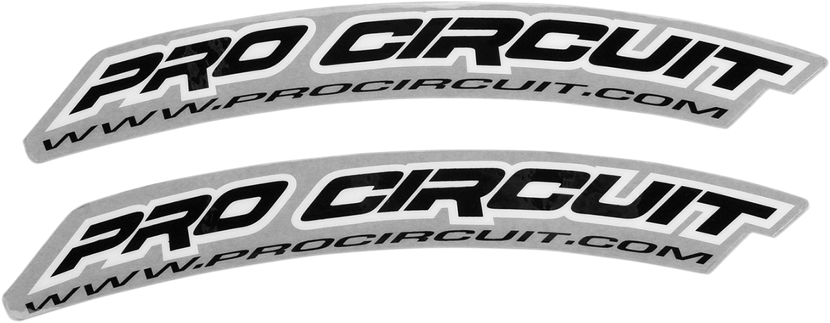 PRO CIRCUIT Front Fender Decal - .Com - Black DC0005