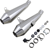 BRITISH CUSTOMS Mufflers - Polished for Triumph Bonneville T100 /120 2016-2021   BC902-111-V2-P