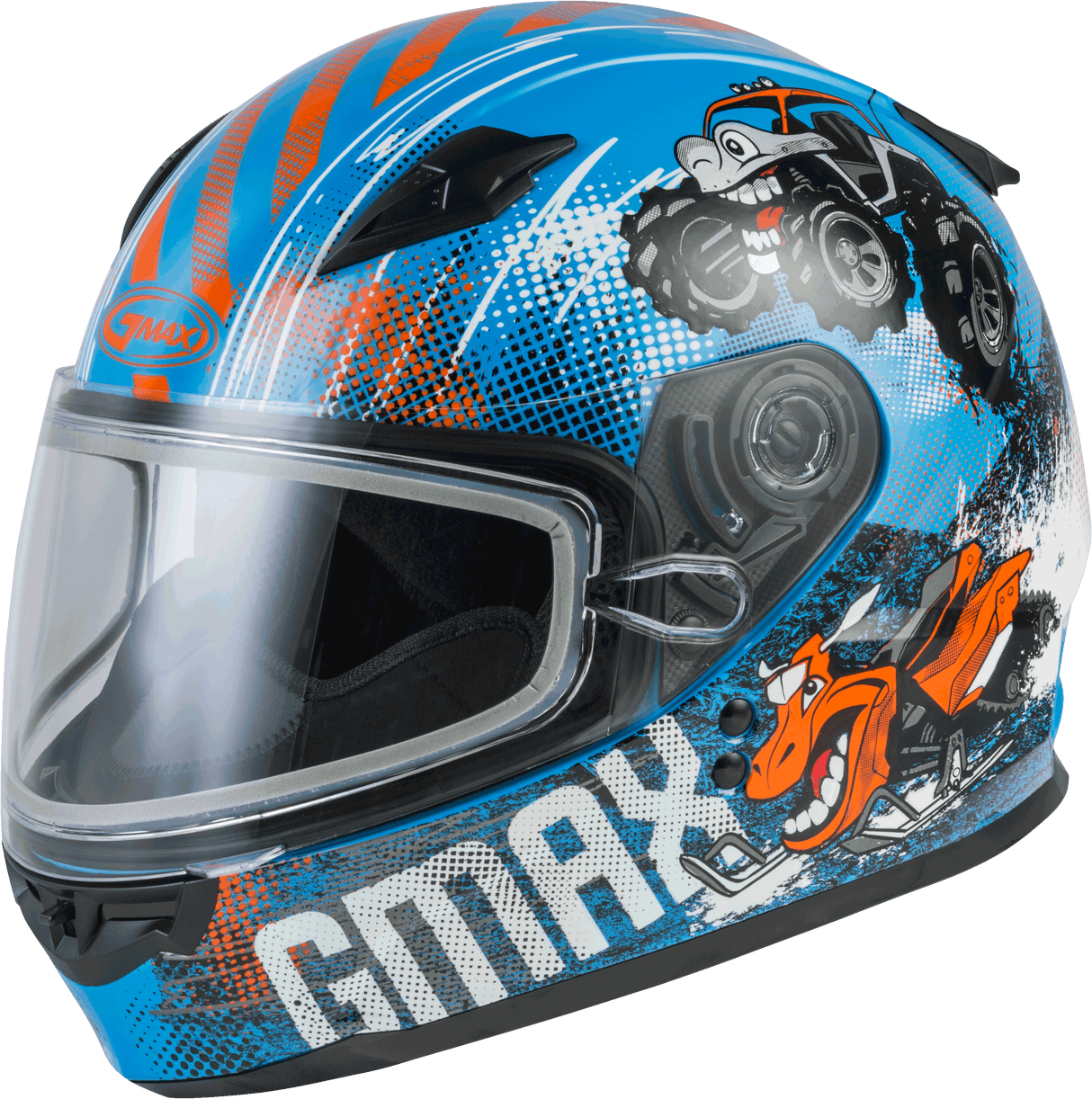 GMAX Youth Gm-49y Beasts Snow Helmet Blue/Orange/Grey Ys G24911040