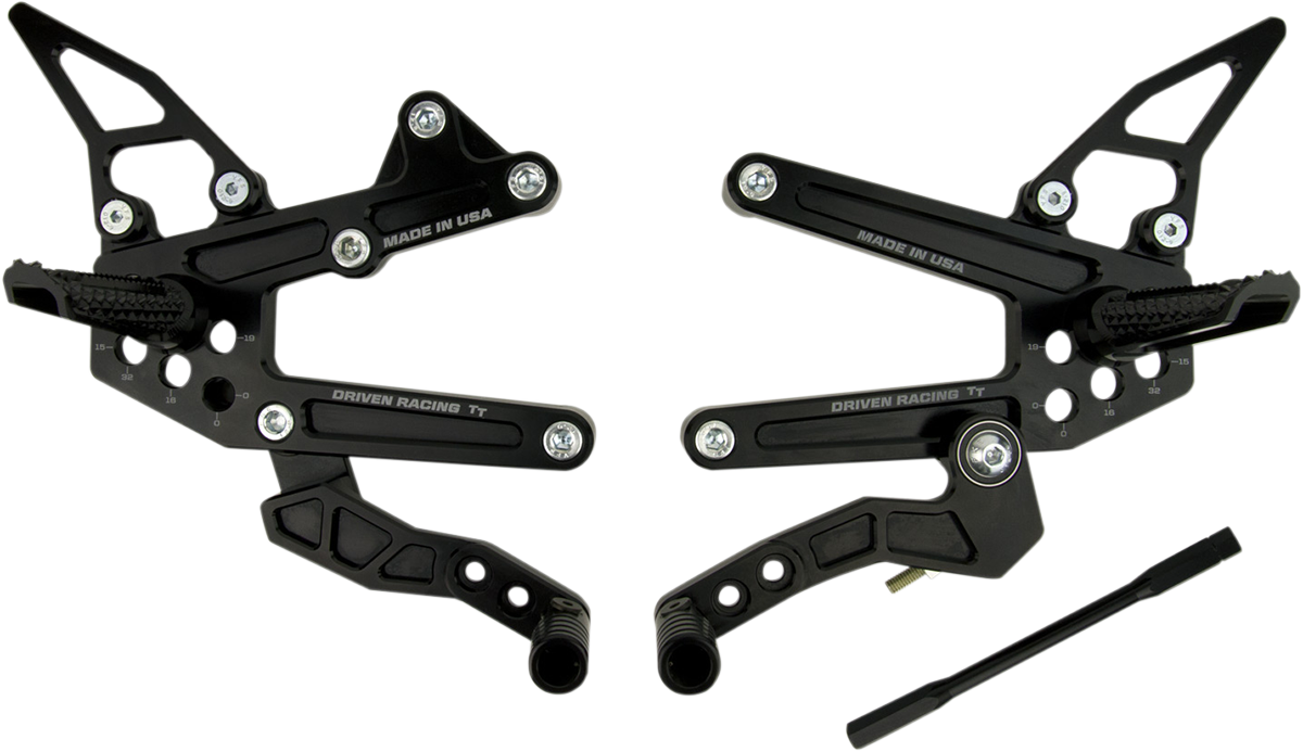 DRIVEN RACING TT Rearset - ZX6R DRP-705-BK