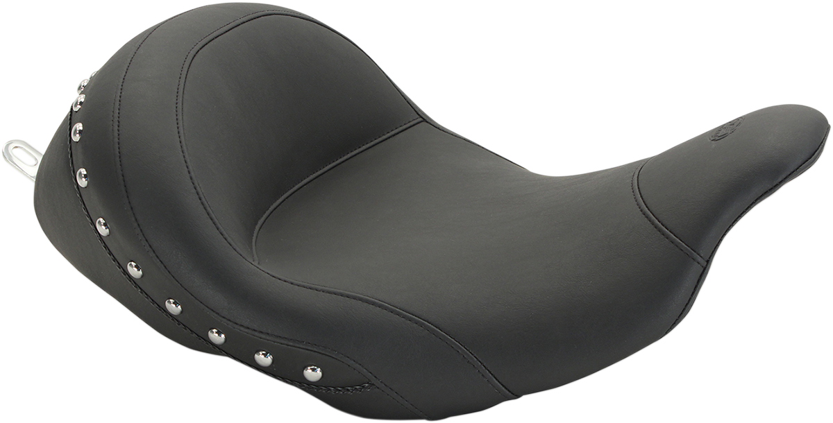 MUSTANG Lowdown Seat with Driver Backrest - Chrome Studded 76079