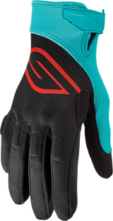 SLIPPERY Circuit Gloves - Black/Aqua - Medium 3260-0434