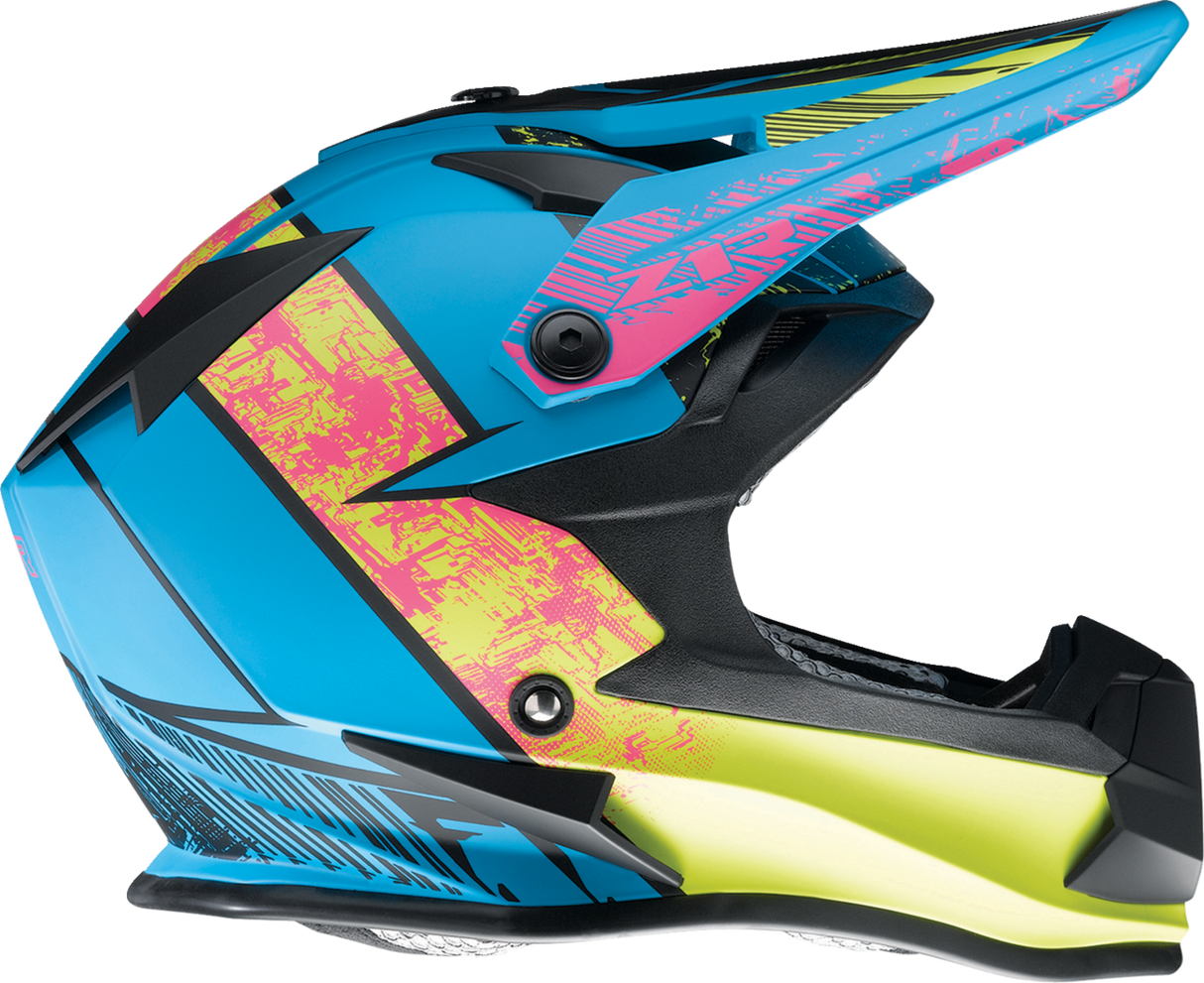 Z1R Youth F.I. Helmet - Fractal - MIPS - Matte Blue/Hi-Viz - Small 0111-1514