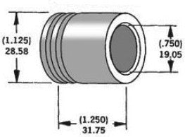 HARDDRIVE Axle Spacer Zinc 41595-86 3/4"X1.25" 339297