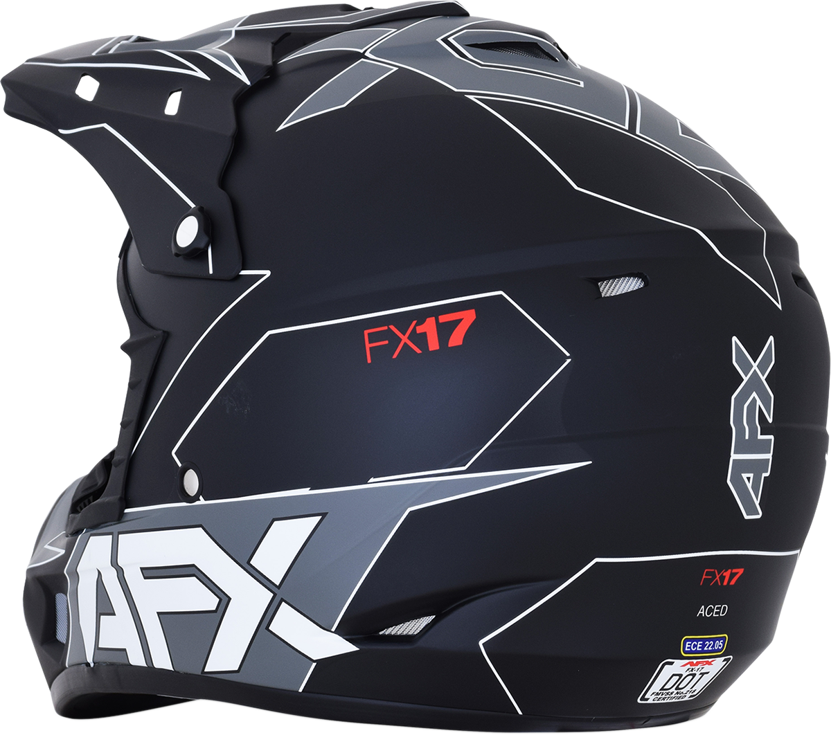 AFX FX-17 Helmet - Aced - Matte Black/White - Small 0110-6489