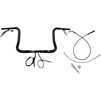 FAT BAGGERS INC. 1-1/4" EZ Install Round Top Handlebar - 12" - Black 939012-B