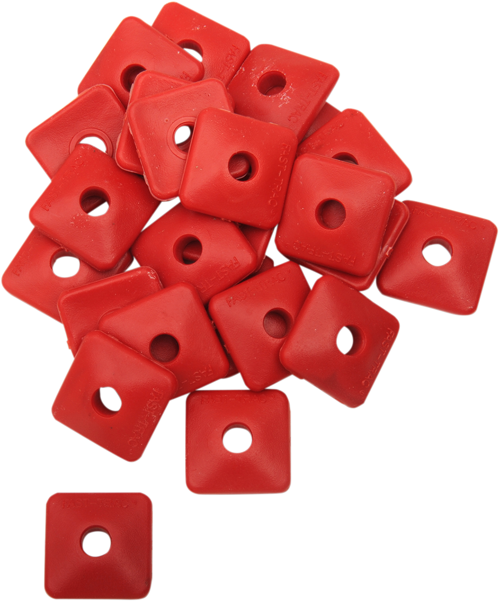 FAST-TRAC Backer Plates - Red - Square - 96 Pack 205SR-96