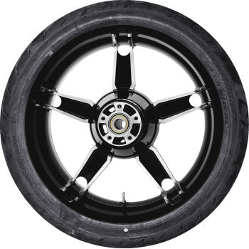 COASTAL MOTO Daytona Rear Wheel - Black Cut (18") | Dunlop AE Tire (180/55B18) PKG2-DAY185BC-ABST