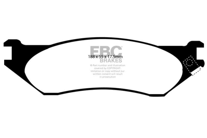 EBC 00-01 Dodge Ram 1500 (4WD) Pick-up 3.9 Extra Duty Front Brake Pads ED91267