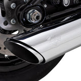 VANCE & HINES Twin Slash Slip-On Muffler - Chrome - Softail 16750
