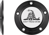 FIGURATI DESIGNS Timing Cover - 5 Hole - Don't Tread on Me - Black FD40-TC-5H-BLK