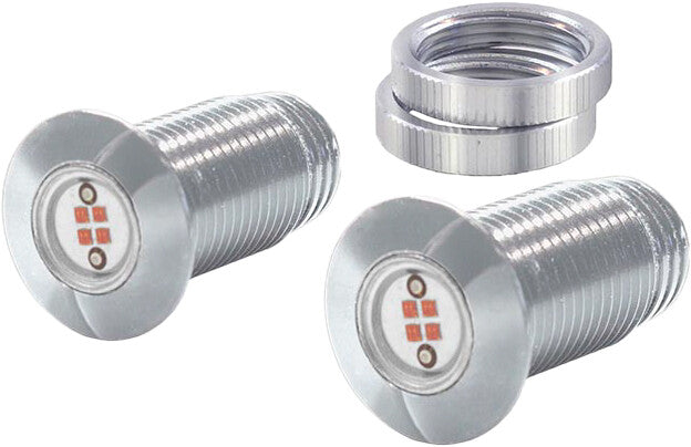 BAGGERNATION Lightning Boltz Red Led Chrome BOLTS-BRK-C