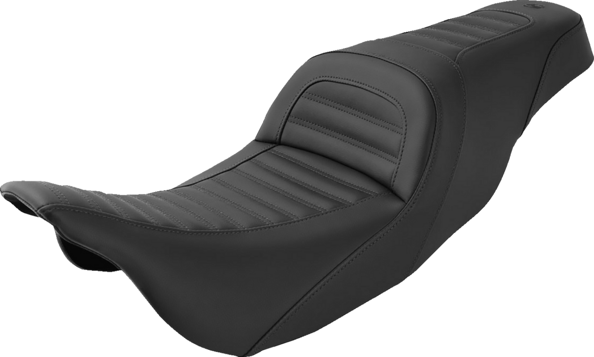 SADDLEMEN Slim Roll & Pleat Seat - Black - '08-'23 FL 808-07B-161