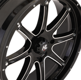 HIGH LIFTER Wheel - HL4 - Front/Rear - Gloss Black w/Machined - 20x6.5 - 4/156 - 4+2.5 (+10 mm) 20HL04-1156