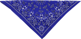 ZAN HEADGEAR Cotton Bandana - Navy Paisley B002