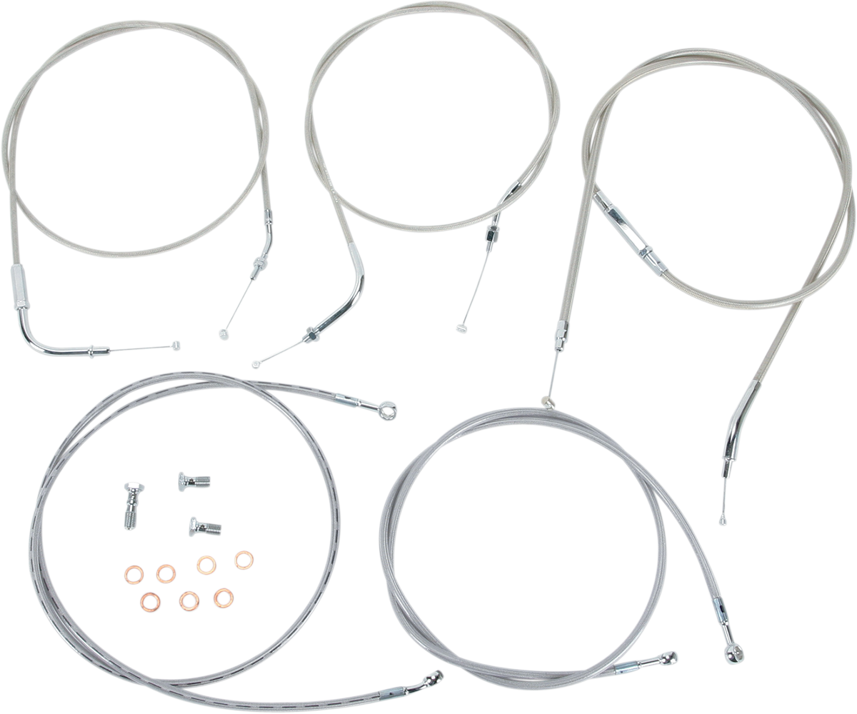 BARON Cable Line Kit - 18" - 20" - '04 - '07 Roadstar - Stainless Steel BA-8022KT-18