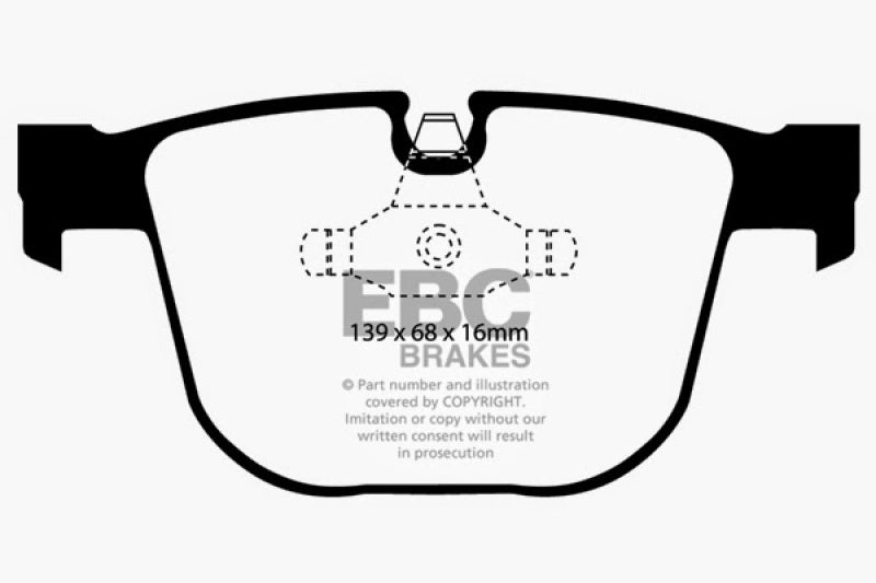 EBC 08-10 BMW M3 4.0 (E90) Redstuff Rear Brake Pads DP31451C