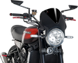 PUIG HI-TECH PARTS Windscreen - Black/Black - Z900RS 024NN