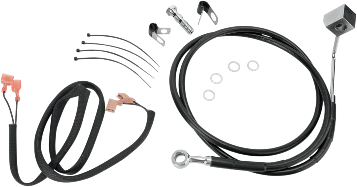 DRAG SPECIALTIES Brake Line - Rear - Black 640220-BLK