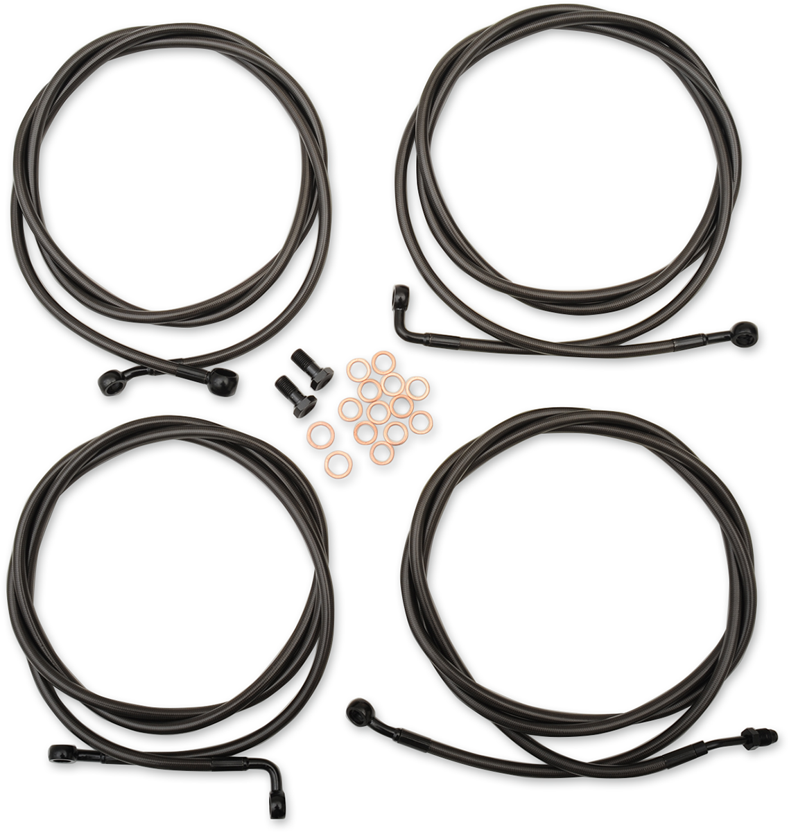 LA CHOPPERS Handlebar Cable/Brake Line Kit - 12" - 14" Ape Hanger Handlebars - Midnight LA-8054KT-13M