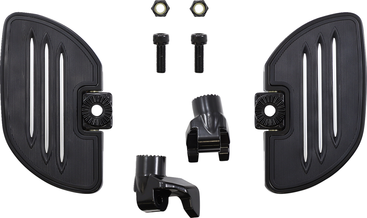 SHOW CHROME Driver Floorboards - Black - Ryker 41-404BK