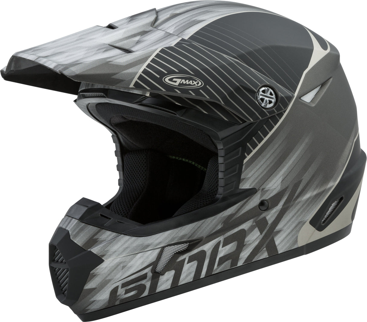 GMAX Youth Mx-46y Off-Road Colfax Helmet Matte Black/Silver Ys G3463230