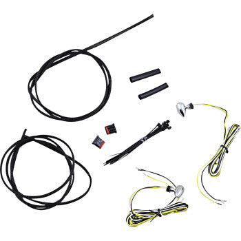 CUSTOM DYNAMICS Micro Turn Signals - Dual - Amber/White - Chrome CD-MICRO-AW2-C