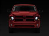 Raxiom 09-18 RAM 1500 Super White LED Halo Projector Headlights- Black Housing (Clear Lens)