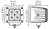 Hella HVF Cube 4 LED Off Road Kit - 3.1in 2X12W LA357204821