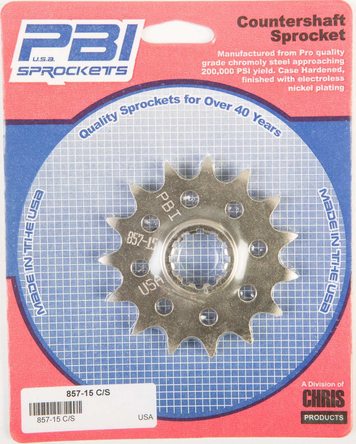 PBIFront Cs Sprocket Steel 15t-520 Hus/Husq857-15