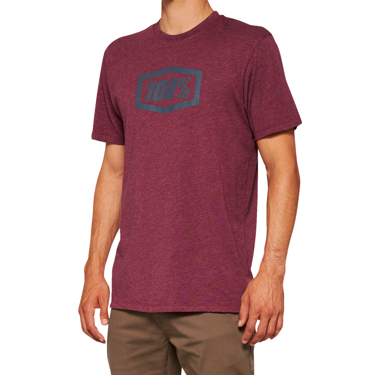 100% Icon T-Shirt - Maroon - Medium 20000-00031