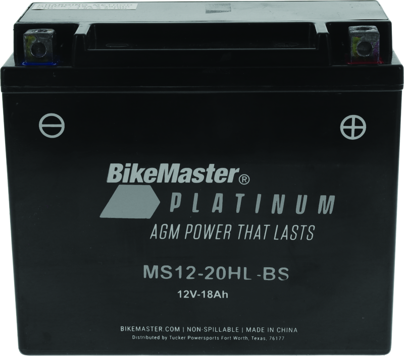 BikeMaster AGM Battery - MS12-20HL-BS 780764