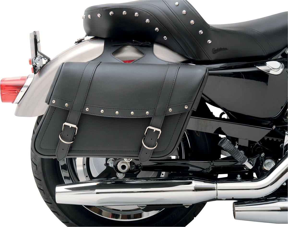 SADDLEMEN Highwayman Rivet Slant-Style Saddlebags - Large X021-03-041