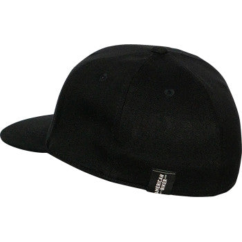 American Biker  Handlebar Society Flexfit® Flatbrim Hat - Black - Large/XL ABBHANDLEBAR05H12BKL