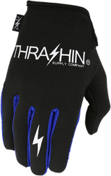 THRASHIN SUPPLY CO. Stealth Gloves - Black/Blue - Medium SV1-04-09