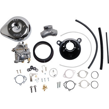 S&S CYCLE Carburetor E and Stealth Air Kit - Chrome - Big Twin '99-'05 110-0149
