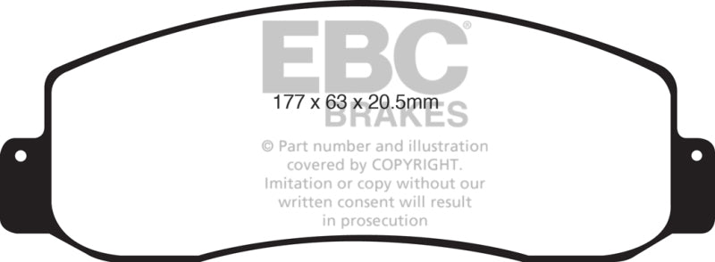 EBC 05-07 Ford F250 (inc Super Duty) 5.4 (2WD) Extra Duty Front Brake Pads ED91777