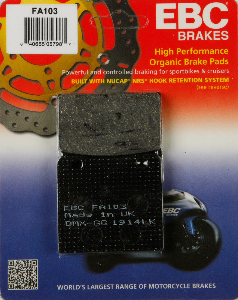 EBC Brake Pads Fa103 Organic FA103