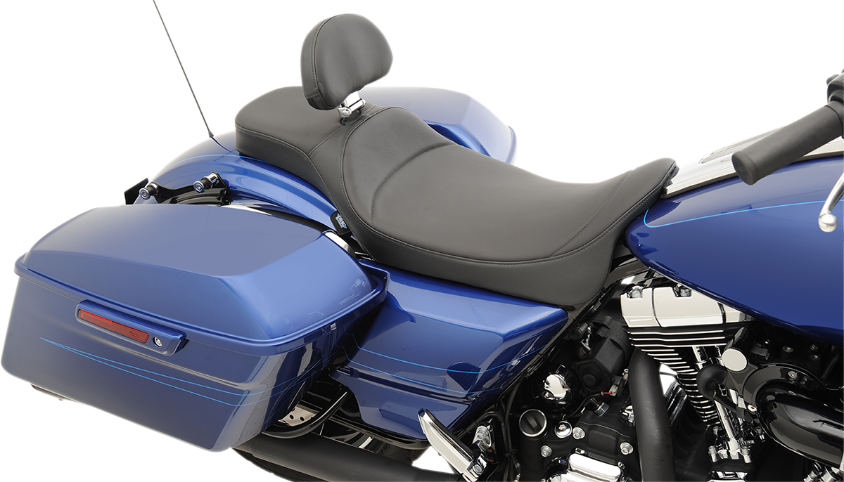 DRAG SPECIALTIES Extended Reach Predator Seat - Mild Stitched - Driver's Backrest - FL '08-'22 0801-1005