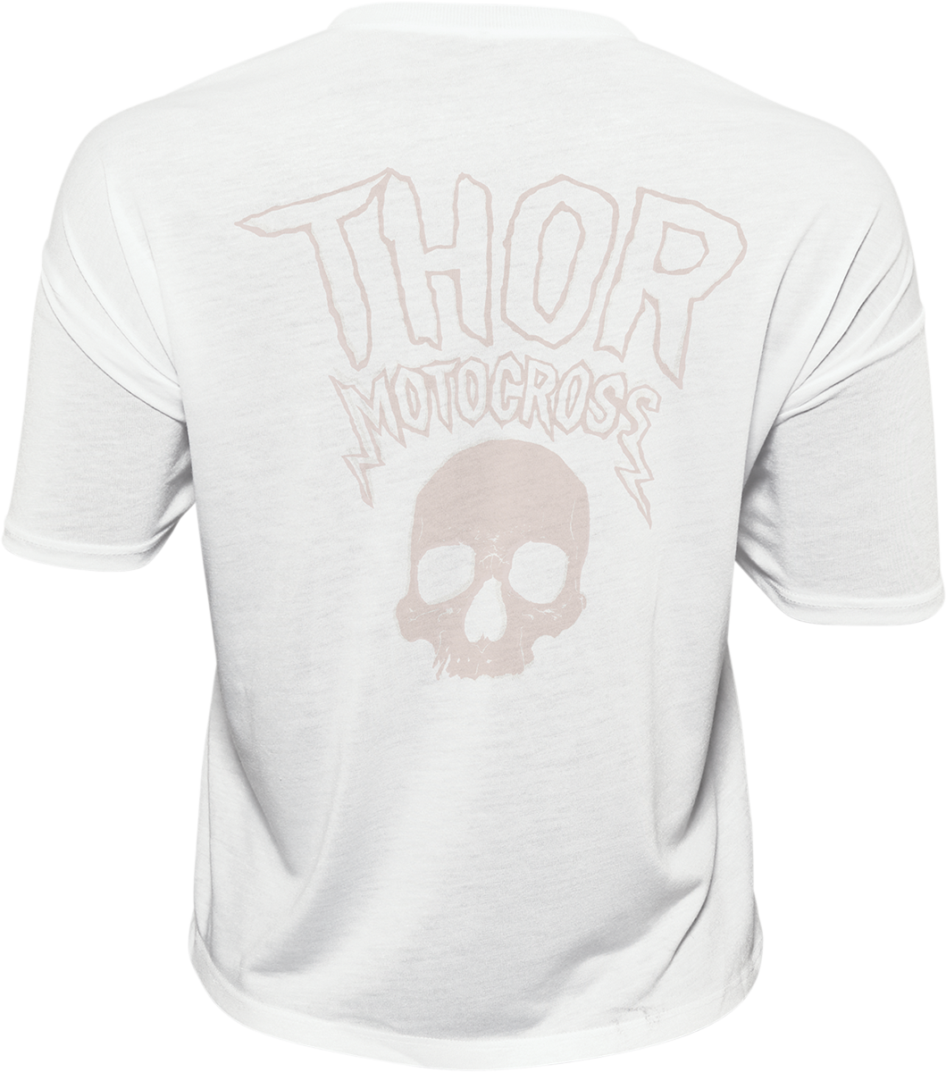 THOR Women's Metal Crop Top - White - Large 3031-4002