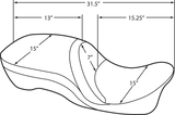 DRAG SPECIALTIES Touring Seat - Pillow - FL '09-'22 0801-0835