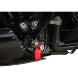 THRASHIN SUPPLY CO. Skid Plate - Carbon Fiber/Forged - With Red Brackets - FLHX/FLTRX TSC-3035-2
