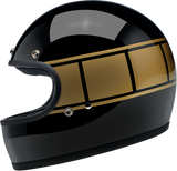 BILTWELL Gringo Helmet - Gloss Black Holeshot - XS 1002-527-101